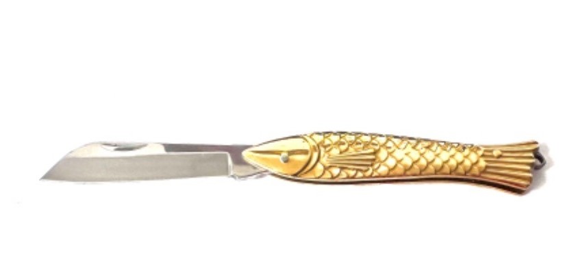Skládací nůž Rybička zlatý