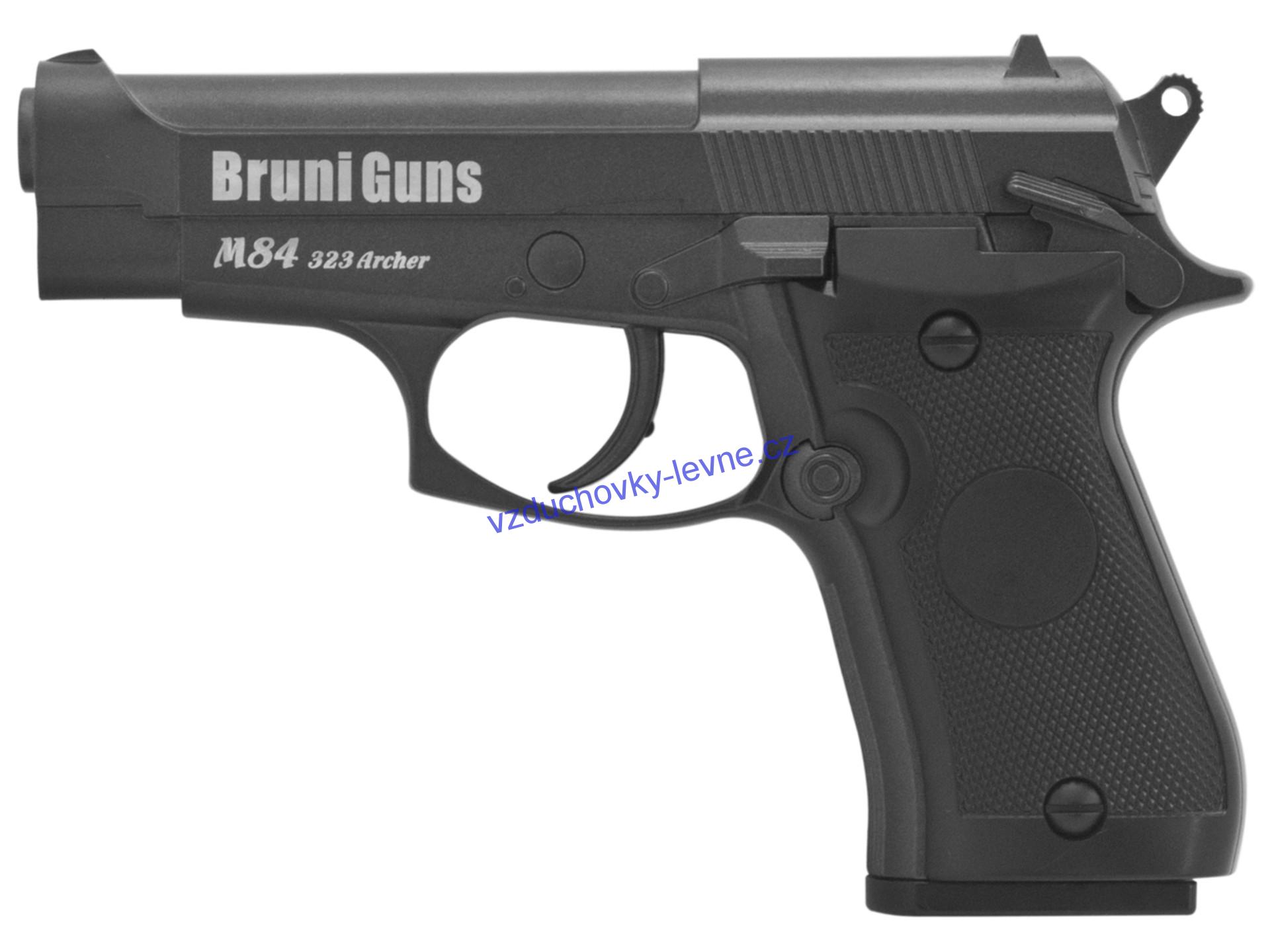 Vzduchová pistole Bruni M84 323 Archer černá 4,5mm