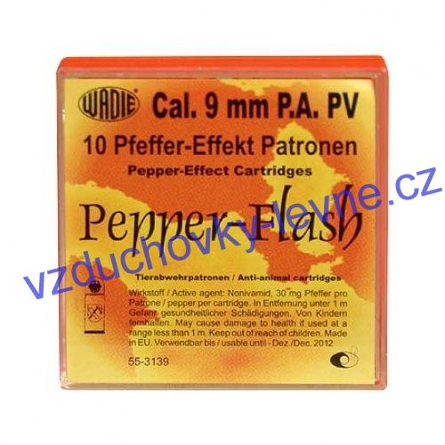 Plynové náboje PV 9mm pistole 10ks Pepper-Flash