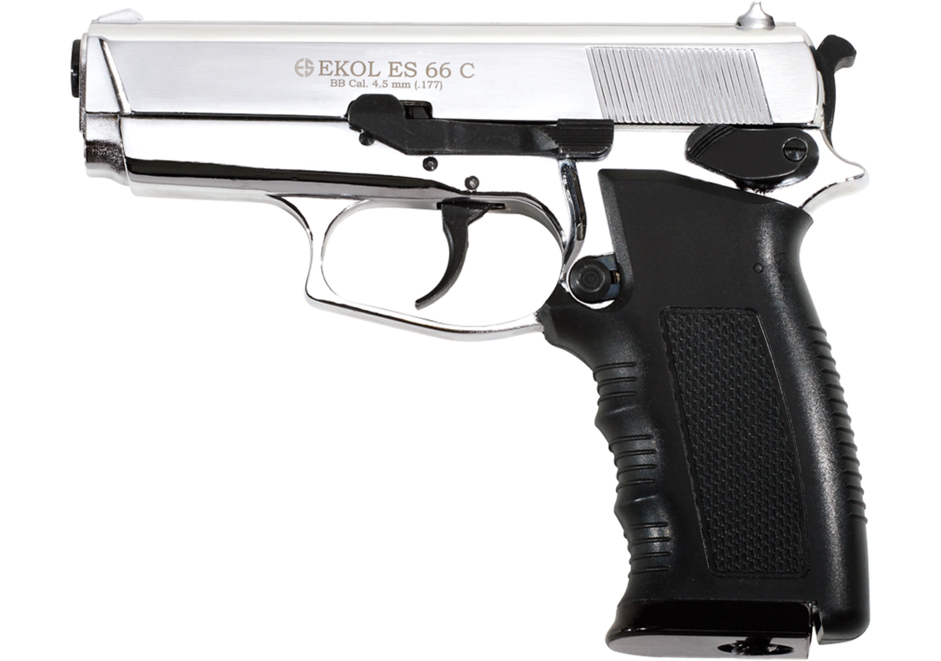 Vzduchová pistole Ekol ES 66 Compact chrom 4,5mm