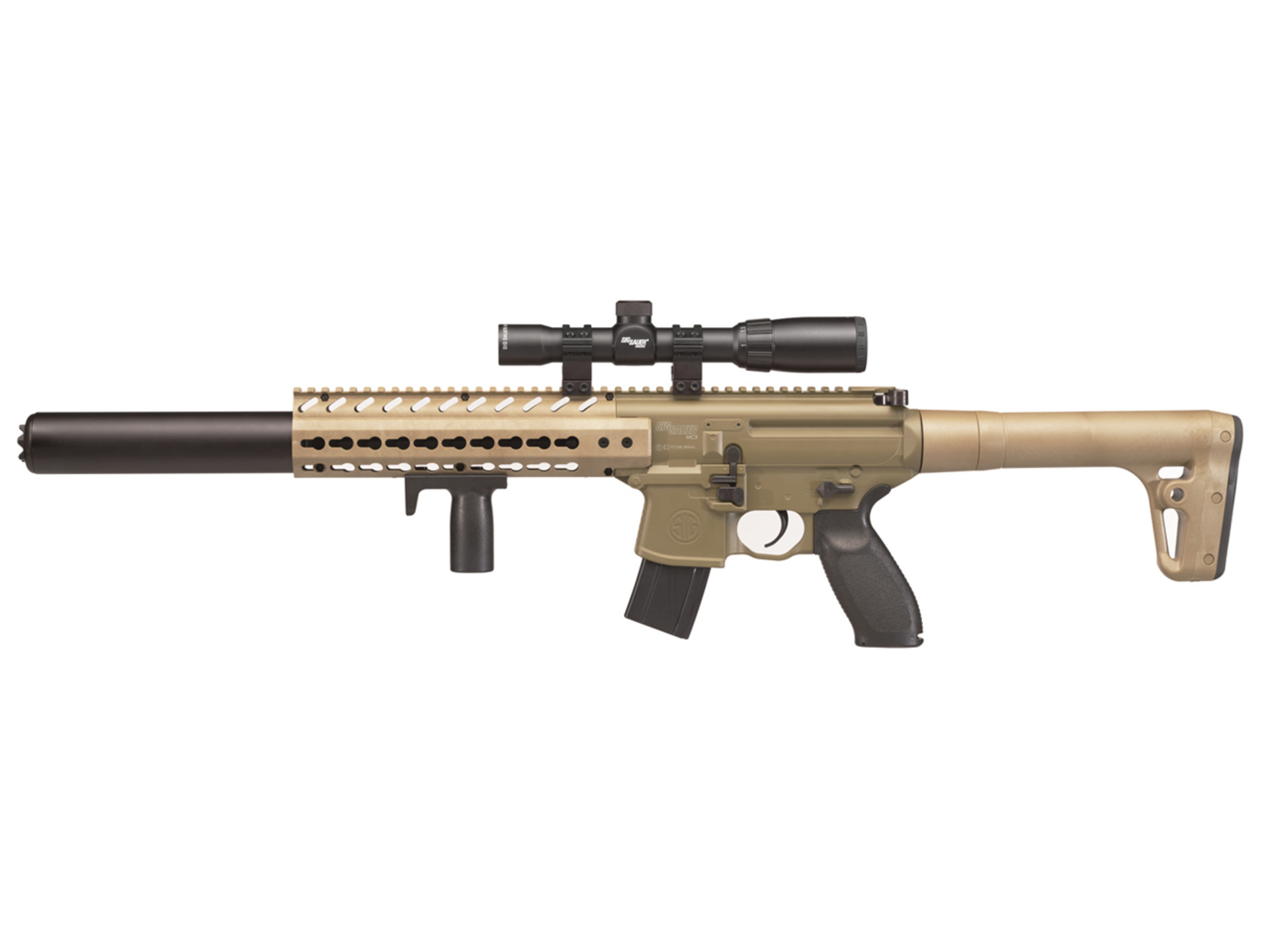 Vzduchový samopal Sig Sauer MCX Scope FDE ráže 4,5mm