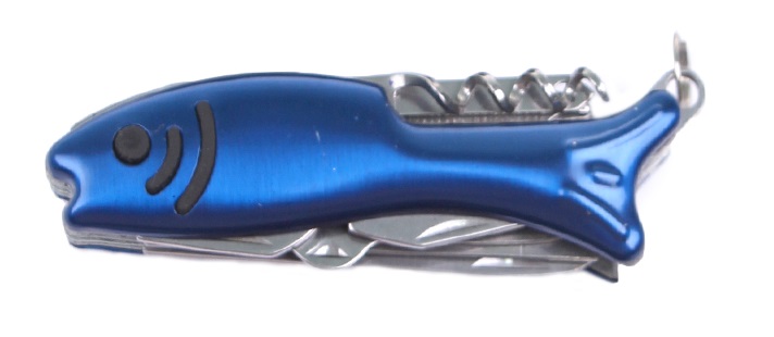 Skládací nůž Rybička víceúčelový modrý